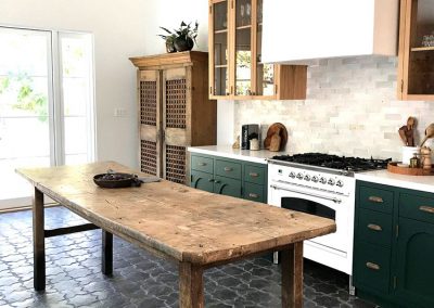 Moroccan-Style Patterned Floor Tile in Rustic Modern Kitchen | Tiles Gone Wild Newburyport MA
